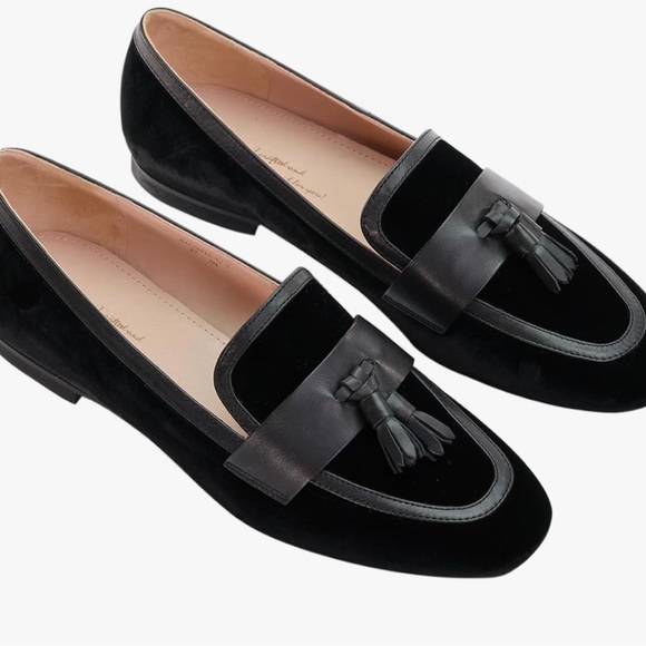 AiciBerllucci Shoes - AiciBerllucci Women's Tassel Leather Loafer Flat Casual Black Shoes Sz 10 EUR 40